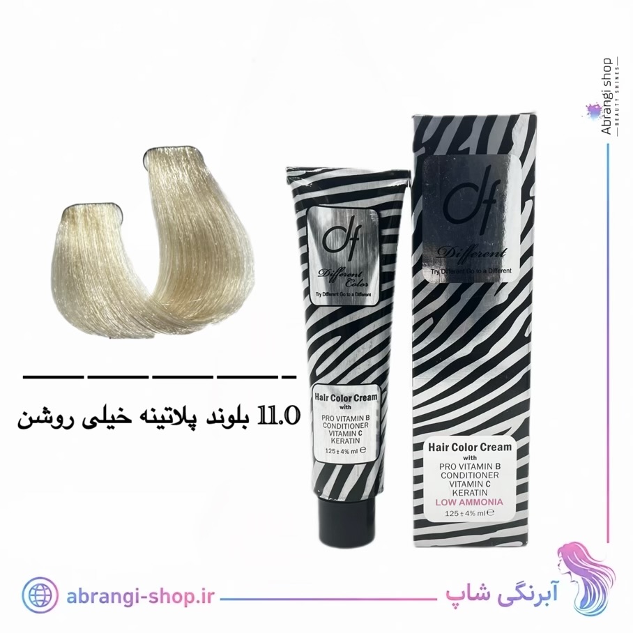 رنگ دیفرنت شماره ۱۱.۰ طبیعی بلوند پلاتینه خیلی روشن