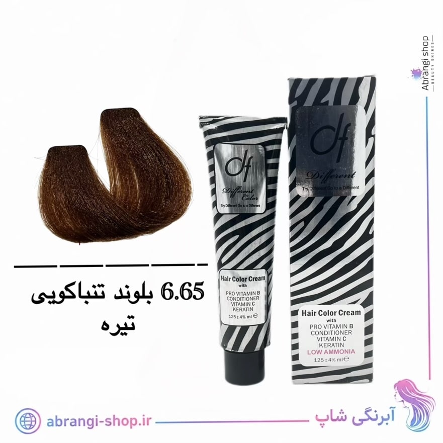 رنگ مو دیفرنت شماره ۶.۶۵ رنگ بلوند تنباکویی تیره